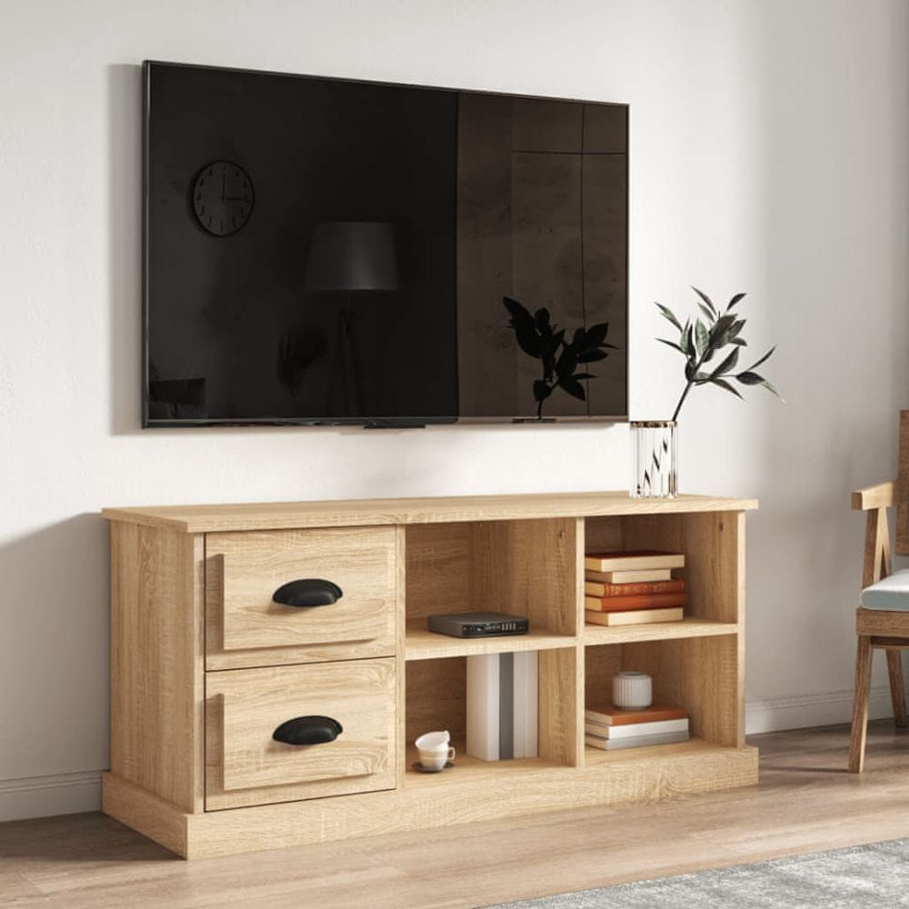 Vidaxl TV skrinka dub sonoma 102x35,5x47,5 cm kompozitné drevo